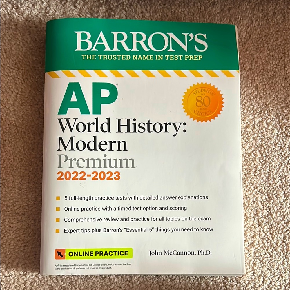 Barron's AP World History Modern Premium 2022-2023